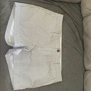 Old Navy Gray and White Striped Shorts